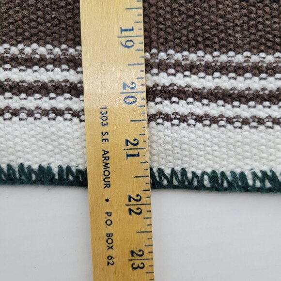 VTG Paris Sport Club Cardigan Sweater Women's S Green Stripe Ramie Cotton EUC - Picture 14 of 16